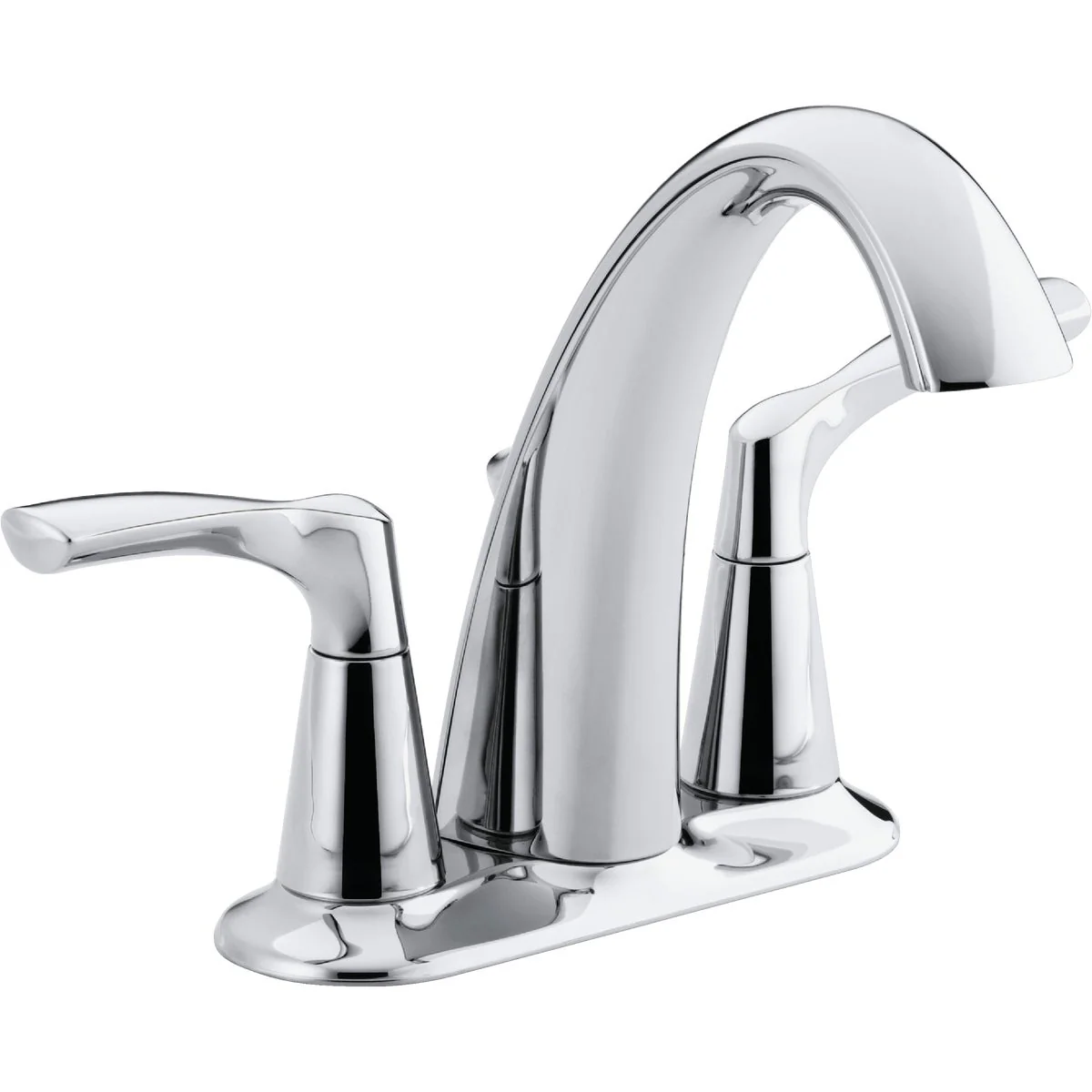 Classic Kohler Mistos Chrome 2-Handle Lever 4 In. Centerset Bathroom Faucet with Pop-Up Lightweight