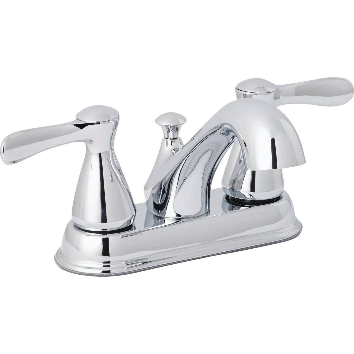 Effective Home Impressions Traditional Polished Chrome 2-Handle Lever 4 In. Centerset Bathroom Faucet with Pop-Up Crafted