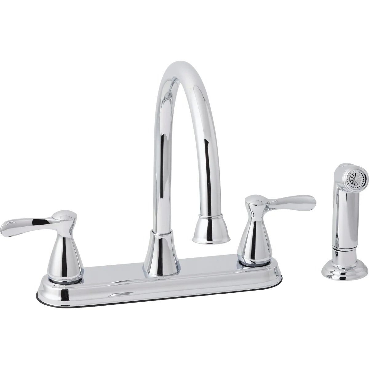 Next-Generation Home Impressions Dual Handle Tradtional Lever Kitchen Faucet with Side Spray Chrome Exclusive