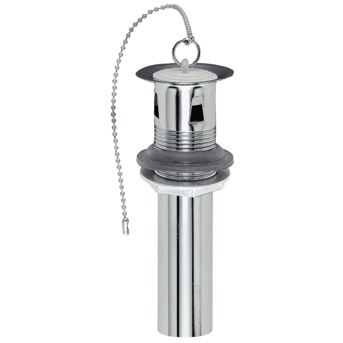 Selected Do it 1-1 4 In. x 8 In. Chrome-Plated Brass P.O. Plug 1-Piece Bathroom Sink Drain with Overflow Exceptional
