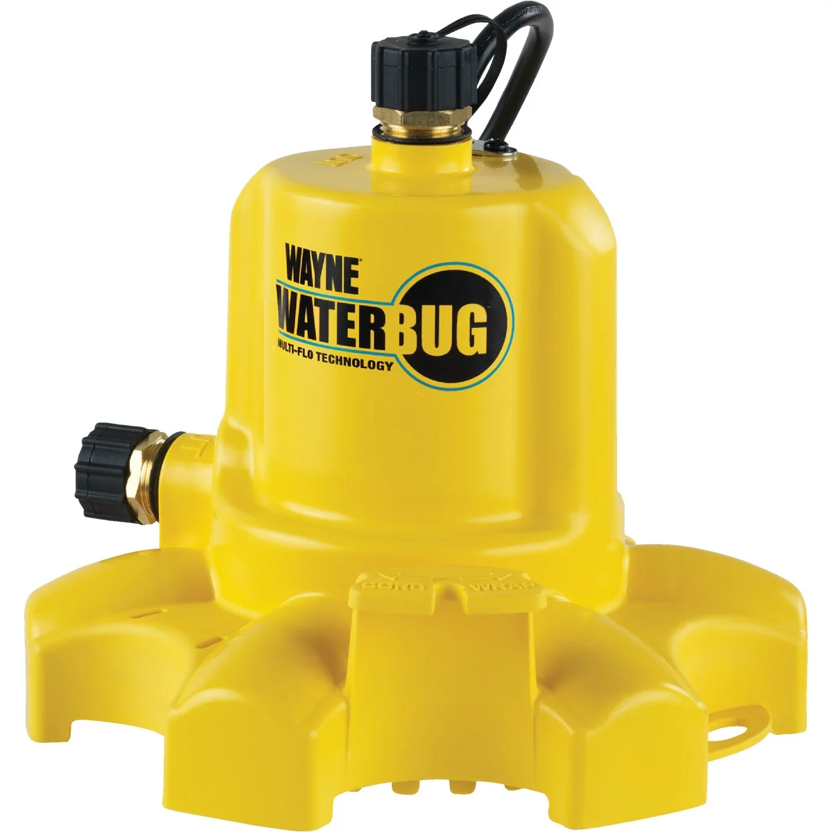 High-End Wayne WaterBUG 1 6 HP Submersible Utility Pump with Multi-Flo Technology Functional