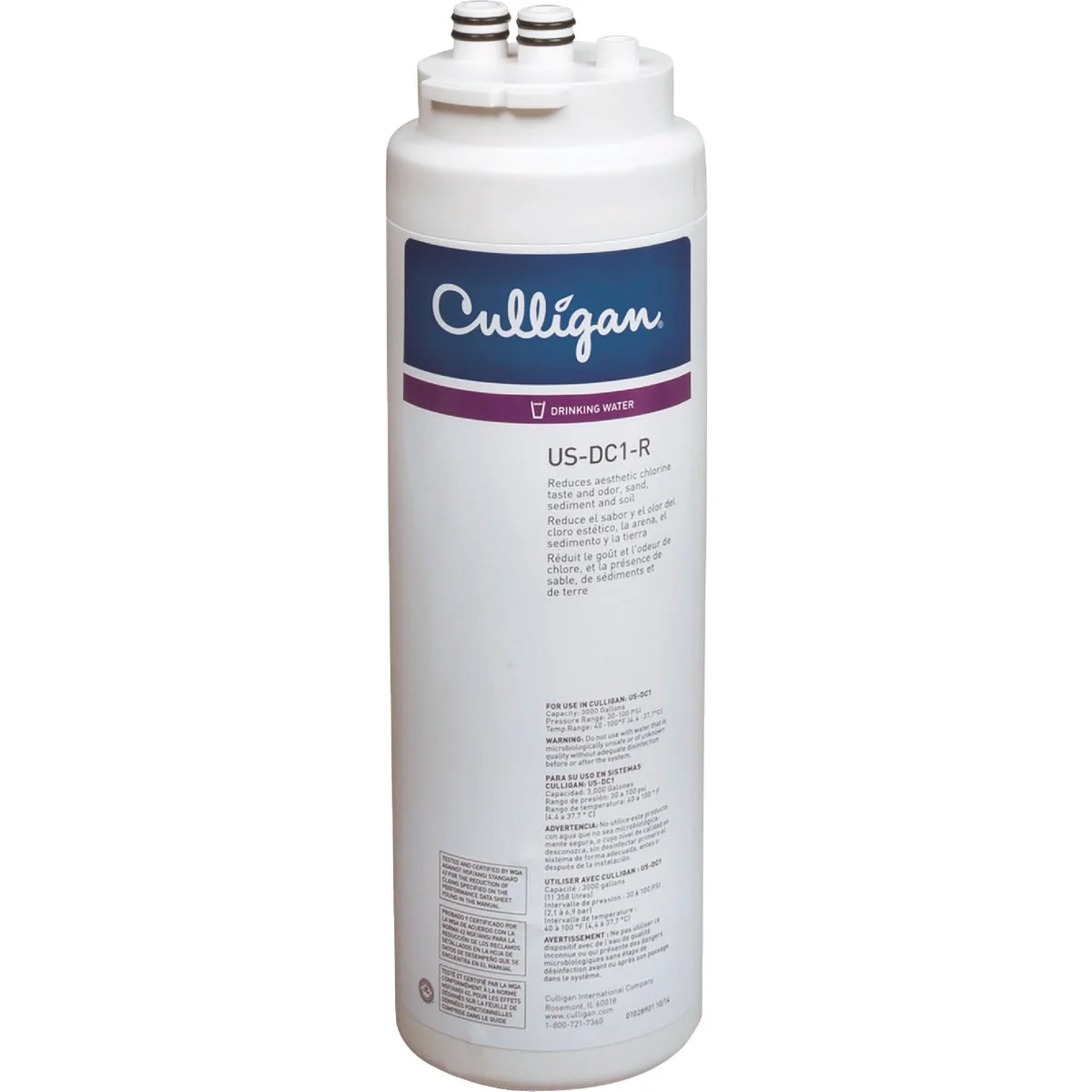 Refined Culligan Direct Connect Standard Cartridge for US-DC1 and US-DC2 Systems Breathable