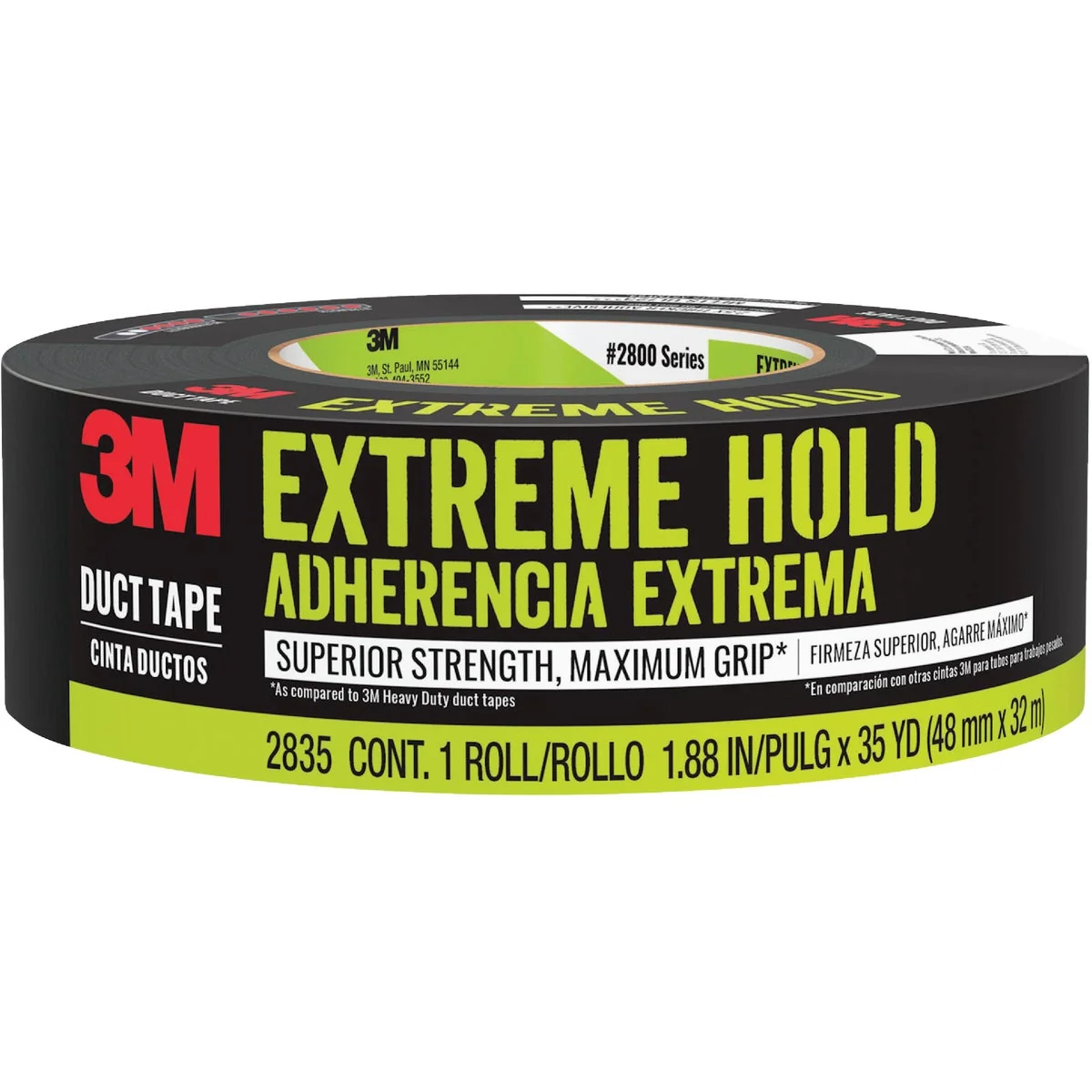Stylish 3M 1.88 In. x 35 Yd. Extreme Hold Duct Tape Black Excellent