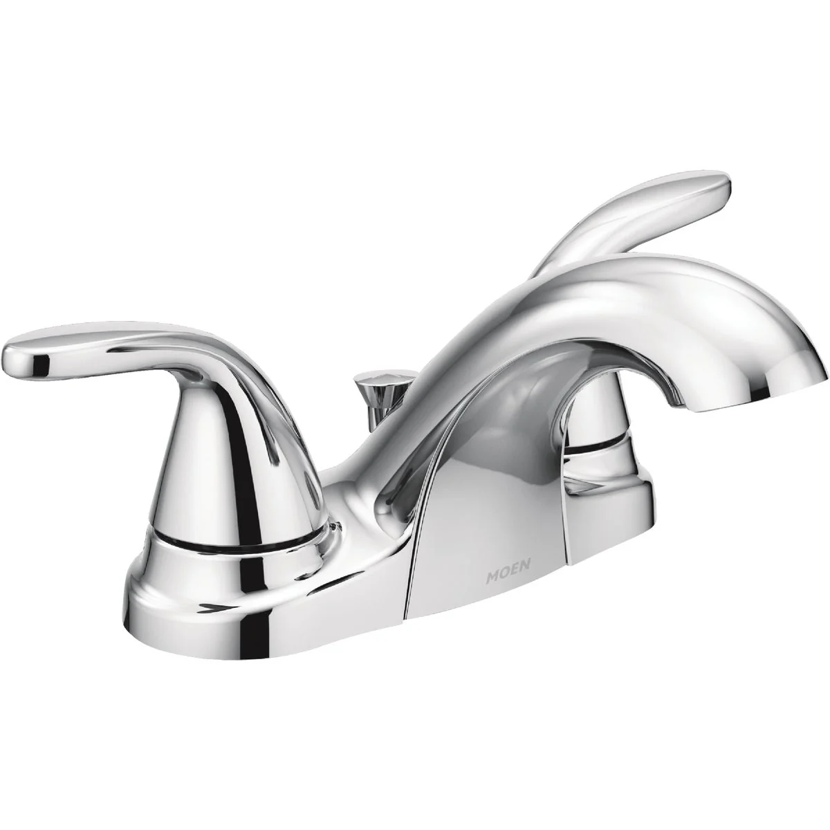 Expertly Made Moen Adler Chrome 2-Handle Lever4 In. Centerset Bathroom Faucet with Pop-Up Efficient