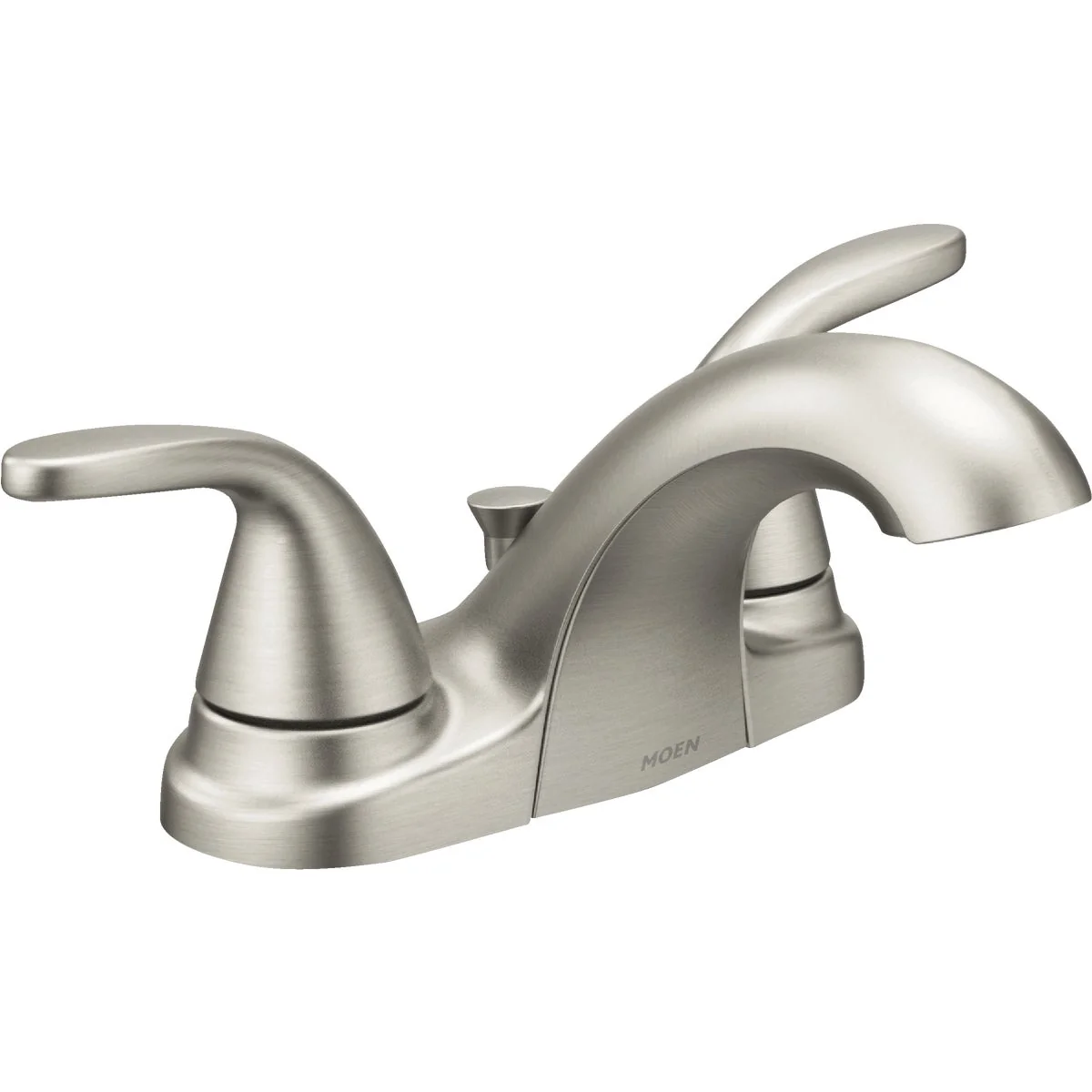 High-Performance Moen Adler Brushed Nickel 2-Handle Lever 4 In. Centerset Bathroom Faucet with Pop-Up Healthy