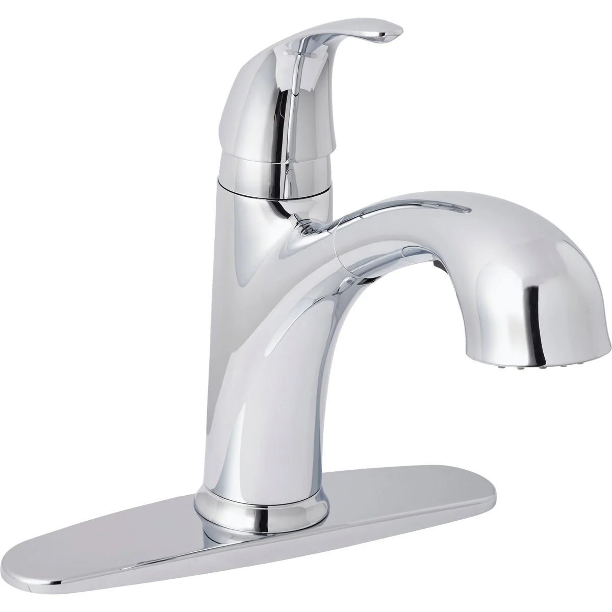 User-Friendly Home Impressions Single Handle Lever Pull-Out Kitchen Faucet Chrome High-End