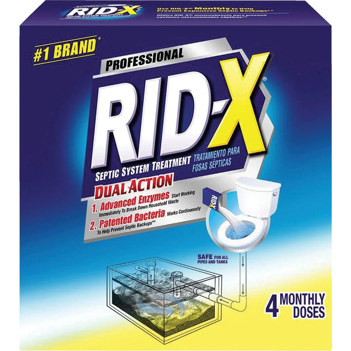Smooth Rid-X Professinal 39.2 Oz. Powder Septic Tank Treatment 4-Pack Prestigious