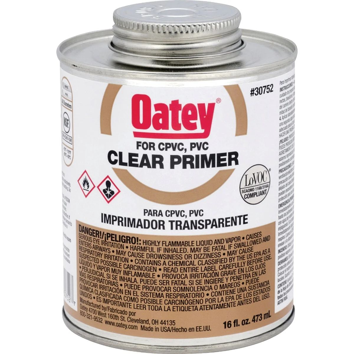 Stylish Oatey 16 Oz. Clear Pipe and Fitting Primer for PVC CPVC Trusted