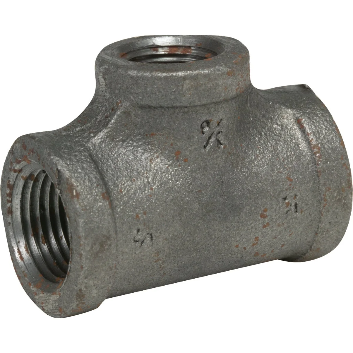 Detailed Anvil 3 4 In. x 1 2 In. x 3 4 In. Reducing Malleable Black Iron Tee Flexible