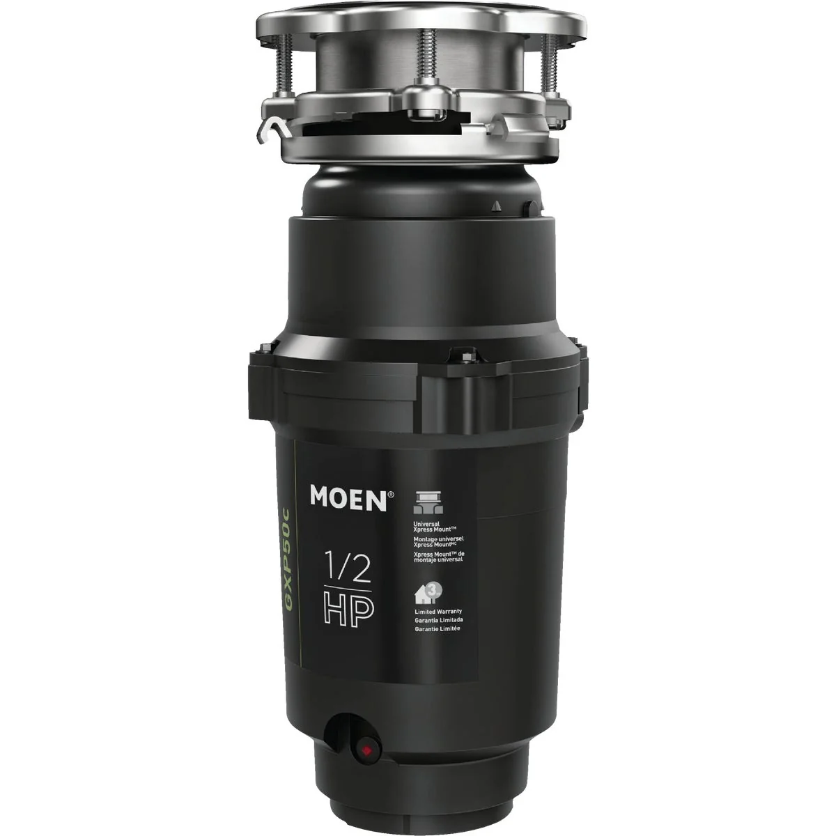Optimized Moen 1 2 HP Galvanized Steel Garbage Disposer 3 Year Warranty Secure