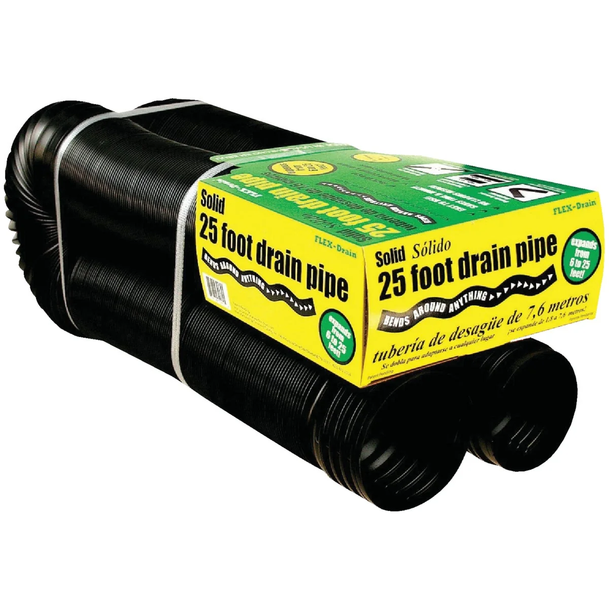 Quality Amerimax 4 In. X 25 Ft. Expandable Solid Drainage Pipe Organic