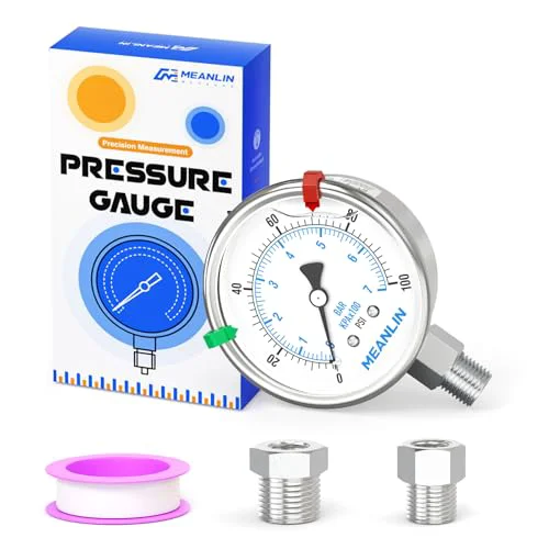 High-Performance 0 100Psi Stainless Steel Liquid Filled Pressure Gauge 2.5 FACE DIAL 1 Optimized