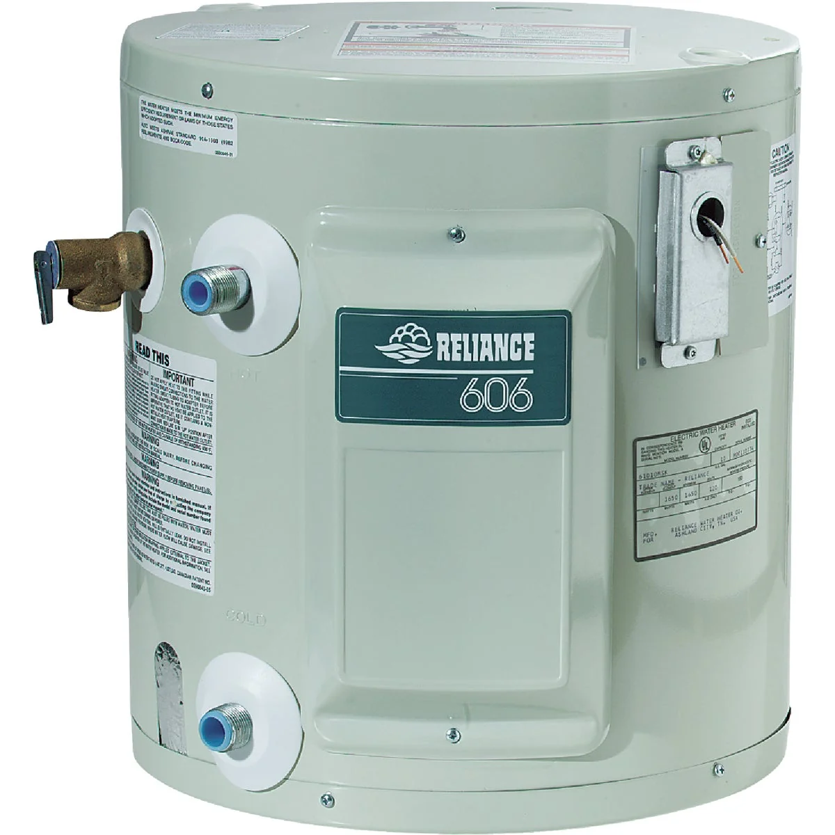 Eco-Friendly Reliance 6 Gal. Compact 6yr 1650W Element Electric Water Heater Unique