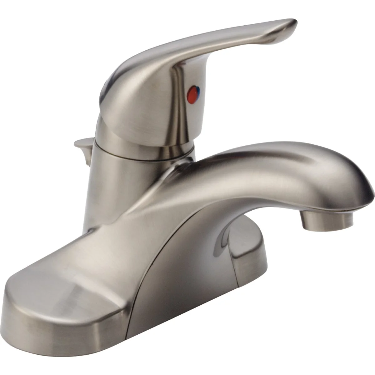 Innovative Delta Foundations Stainless 1-Handle Lever 4 In. Centerset Bathroom Faucet with Pop-Up Official