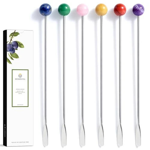 Minimalist 6 Pcs 7.5” Metal Stir Sticks Responsible