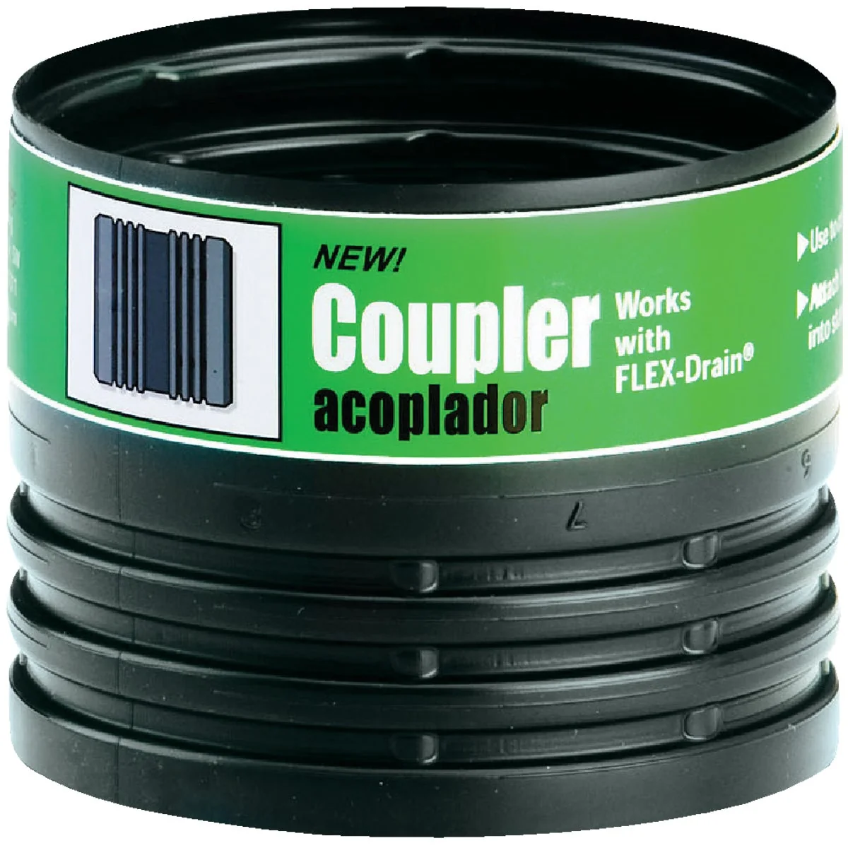 Efficient Amerimax Flex-Drain 4 In. W x 3 In. L Flex-Drain Flexible Coupler Modern