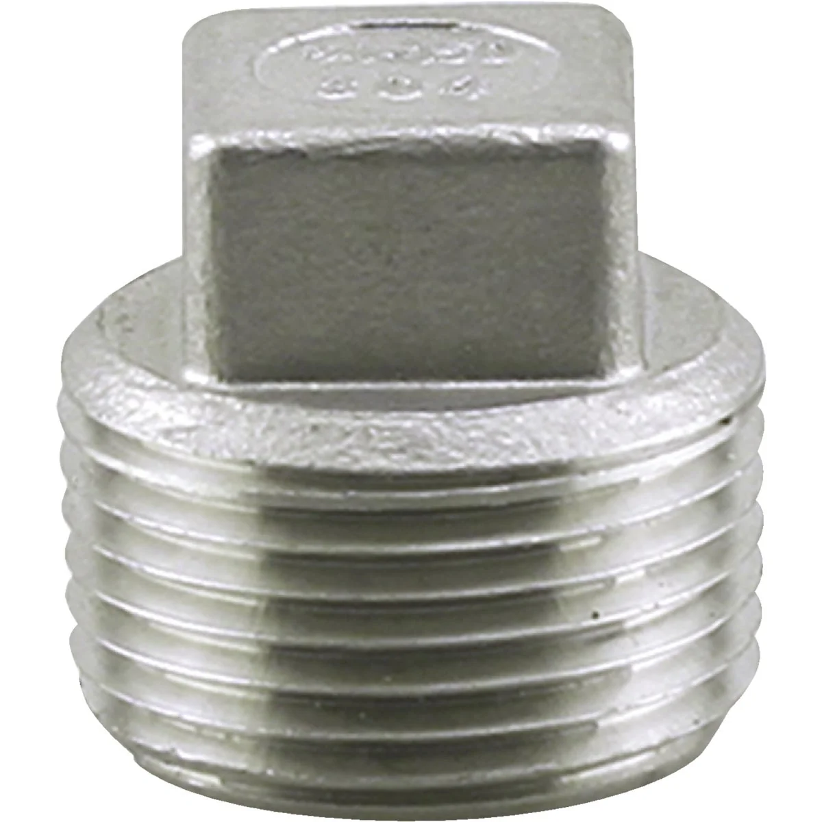 Expertly Made PLUMB-EEZE 1 In. MIP Square Head Stainless Steel Plug Clean