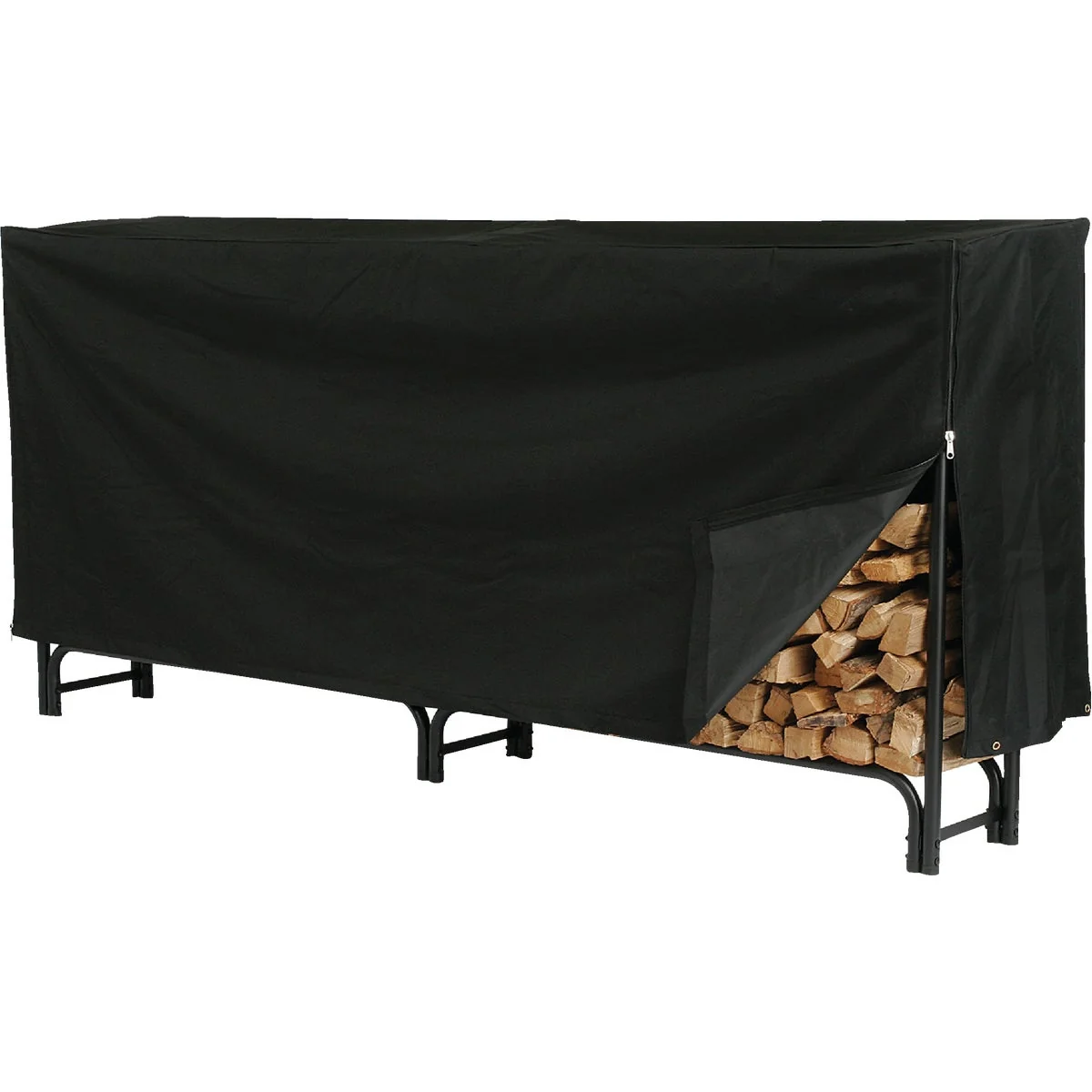 Smart Shelter Extra-Large Deluxe Log Rack Cover 100 In. L Natural