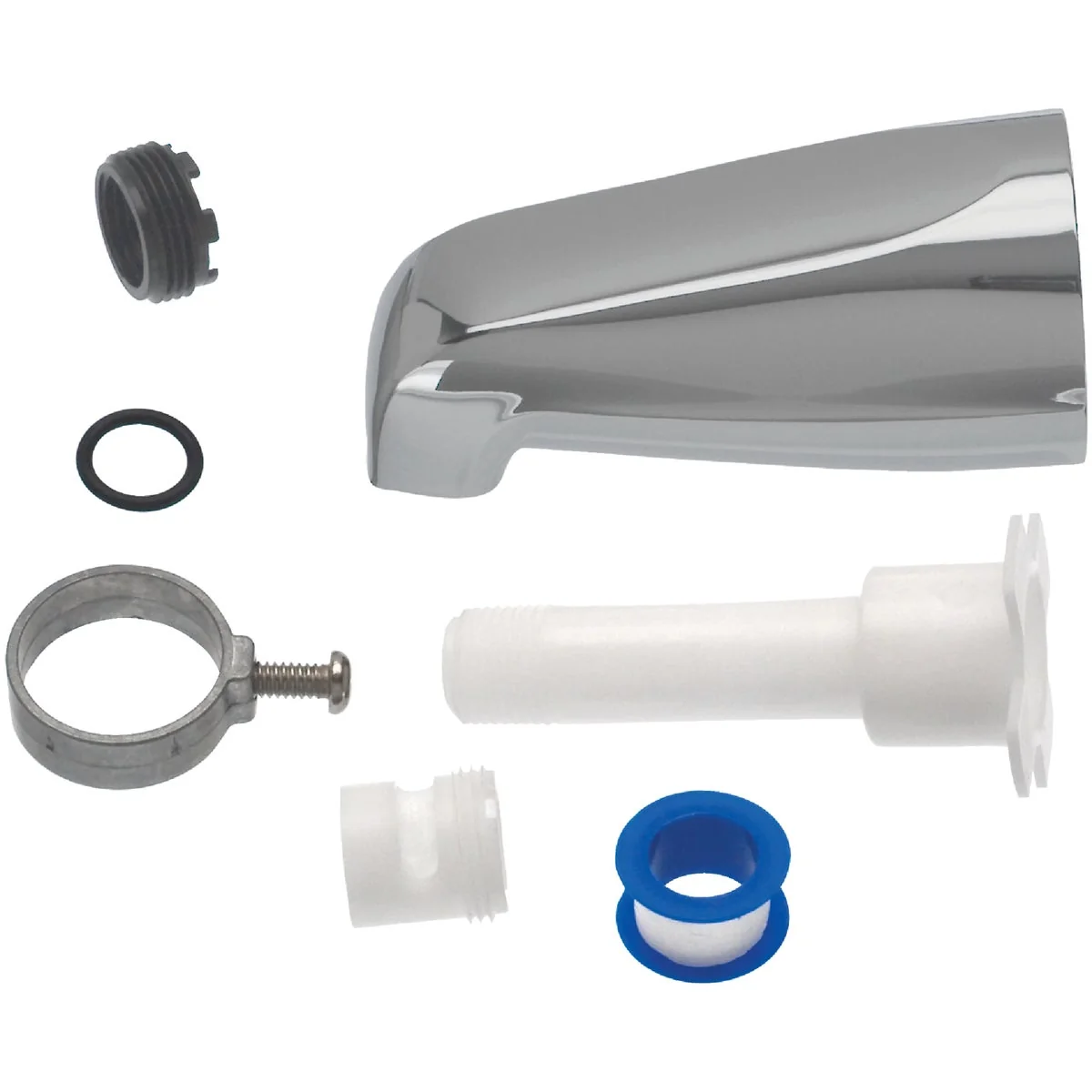 Artisan Danco 1 2 In. Slip-Fit Chrome Bathtub Spout High-Grade