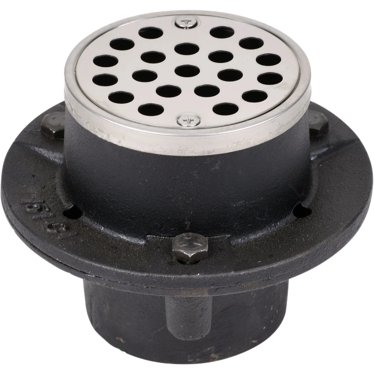 Specialty Oatey 2 In. Cast Iron No-Calk Shower Drain with 3-1 4 In. Stainless Steel Strainer Organic