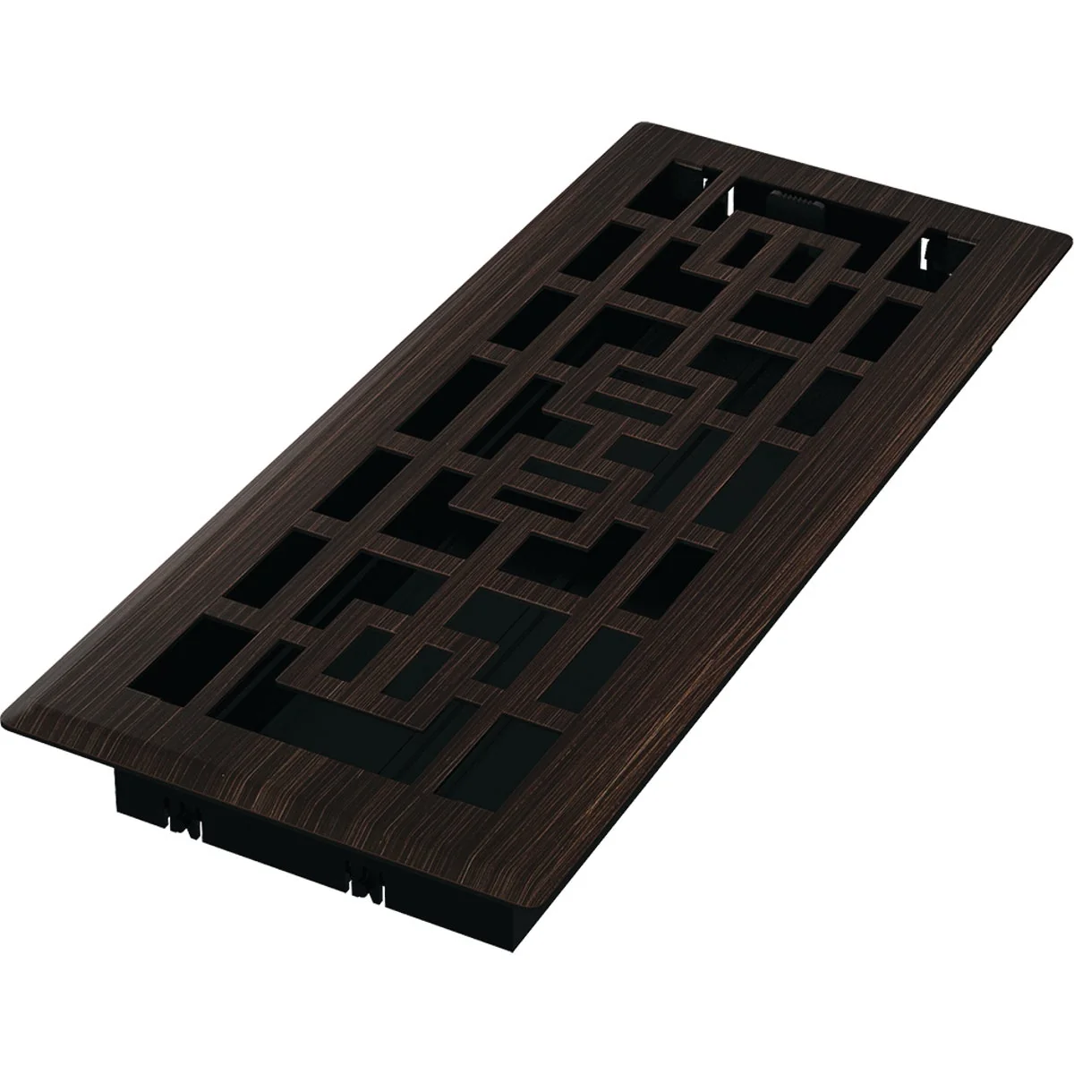 Pure Imperial Tokyo 4 In. x 12 In. Oil-Rubbed Bronze Steel Floor Register Organic