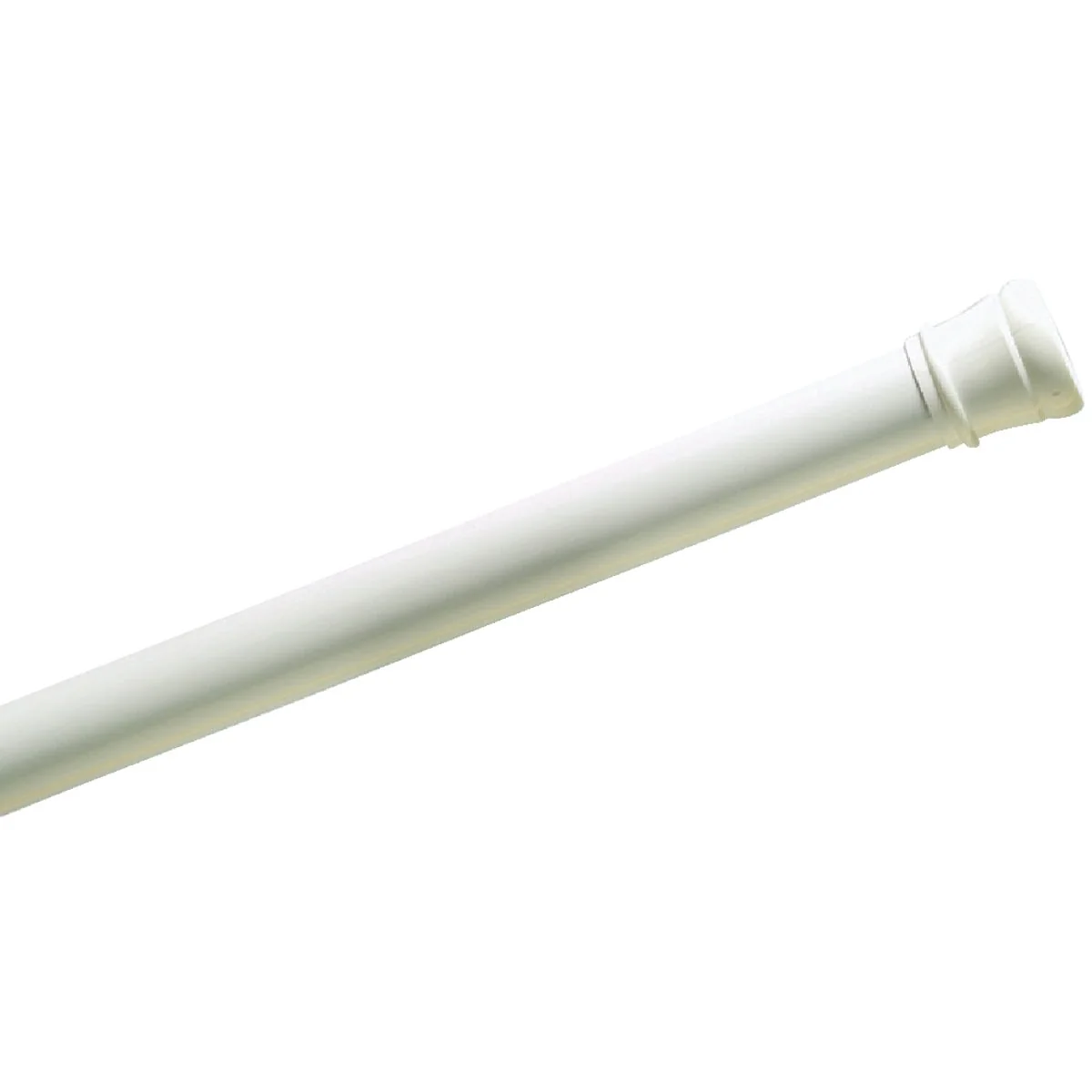 Convenient Zenith Zenna Home Straight 34-1 2 In. To 60 In. Adjustable Tension Shower Rod in White Classic