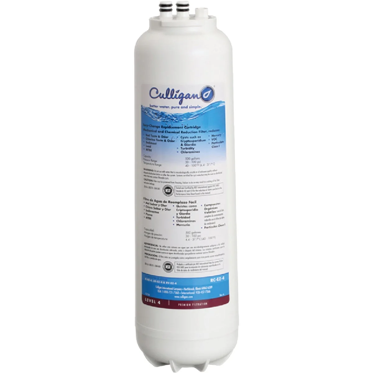 Pure Culligan Easy-Change 4 Icemaker Refrigerator Water Filter Cartridge Safe