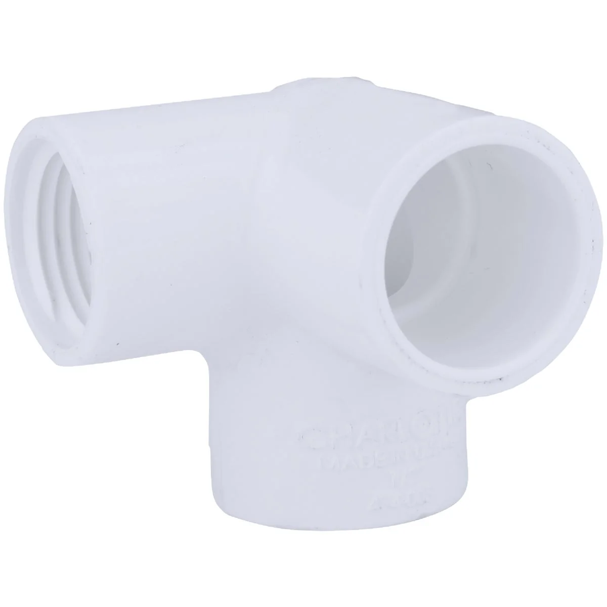Crafted Charlotte Pipe 1 2 In. x 1 2 In. Slip x 1 2 In. Female Schedule 40 90 Deg. PVC Elbow w Side Inlet 1 4 Bend Safe