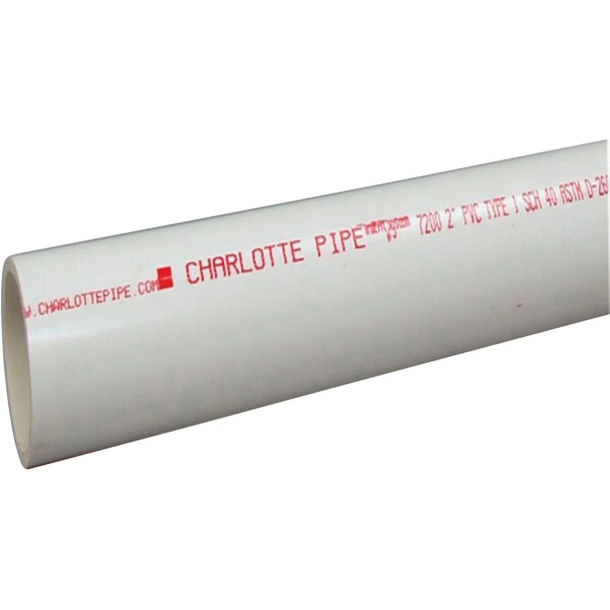 Fast Charlotte Pipe 2 In. x 10 Ft. Schedule 40 PVC DWV Pressure Dual Rated Pipe Safe