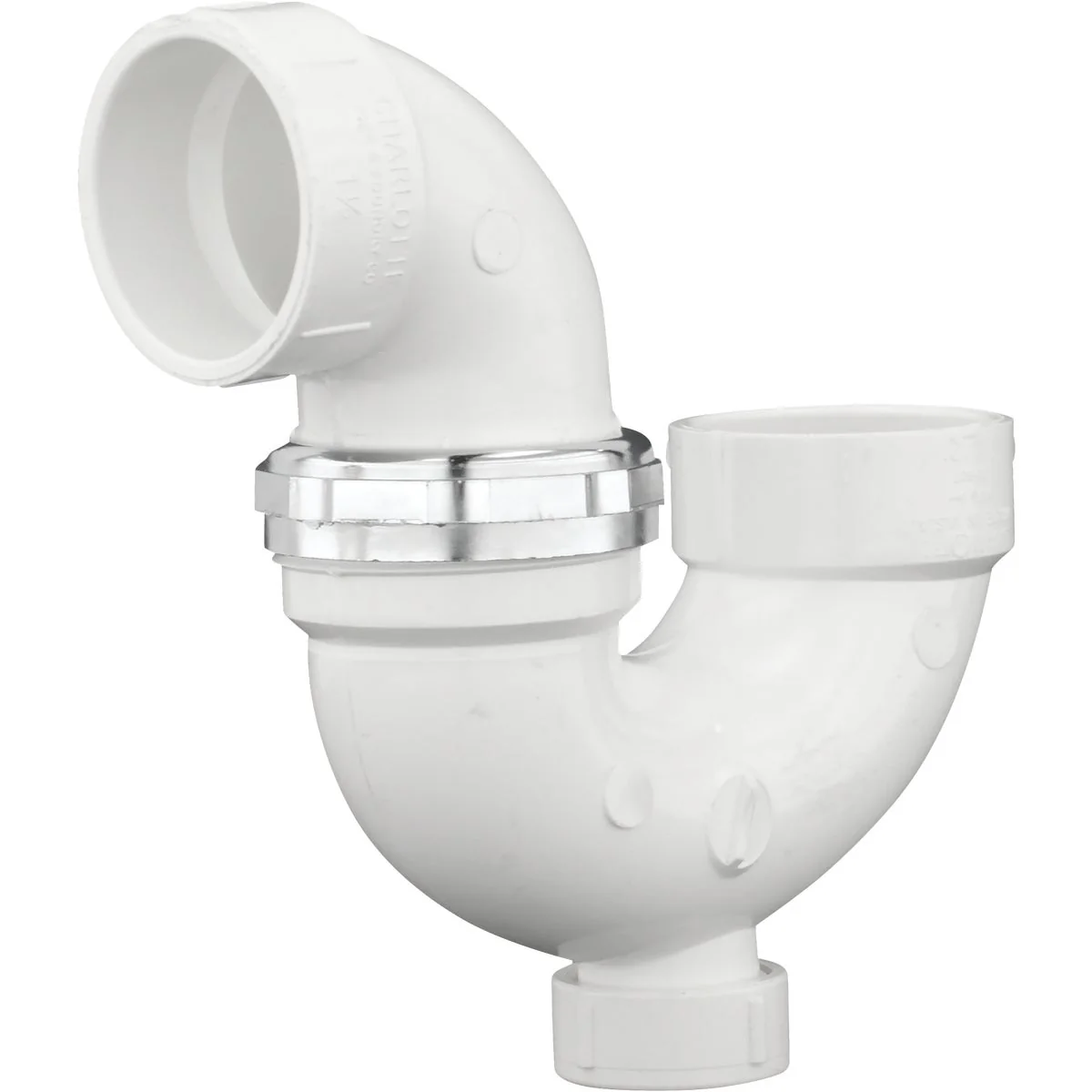 Expertly Made Charlotte Pipe 1-1 2 In. White PVC P-Trap with Union Dependable