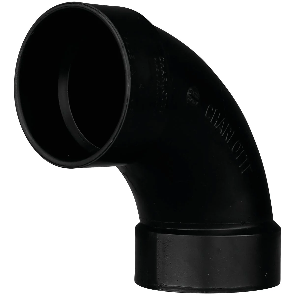 Proven Charlotte Pipe 4 In. Hub x Hub 90 Deg. Long Sweep ABS Elbow 1 4 Bend Outstanding