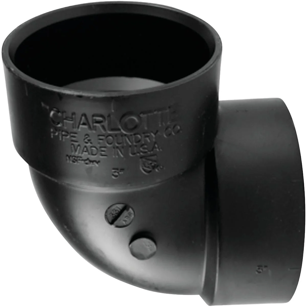 Artisan Charlotte Pipe 1-1 2 In. Hub x Hub 90 Deg. Vent ABS Elbow 1 4 Turn Natural
