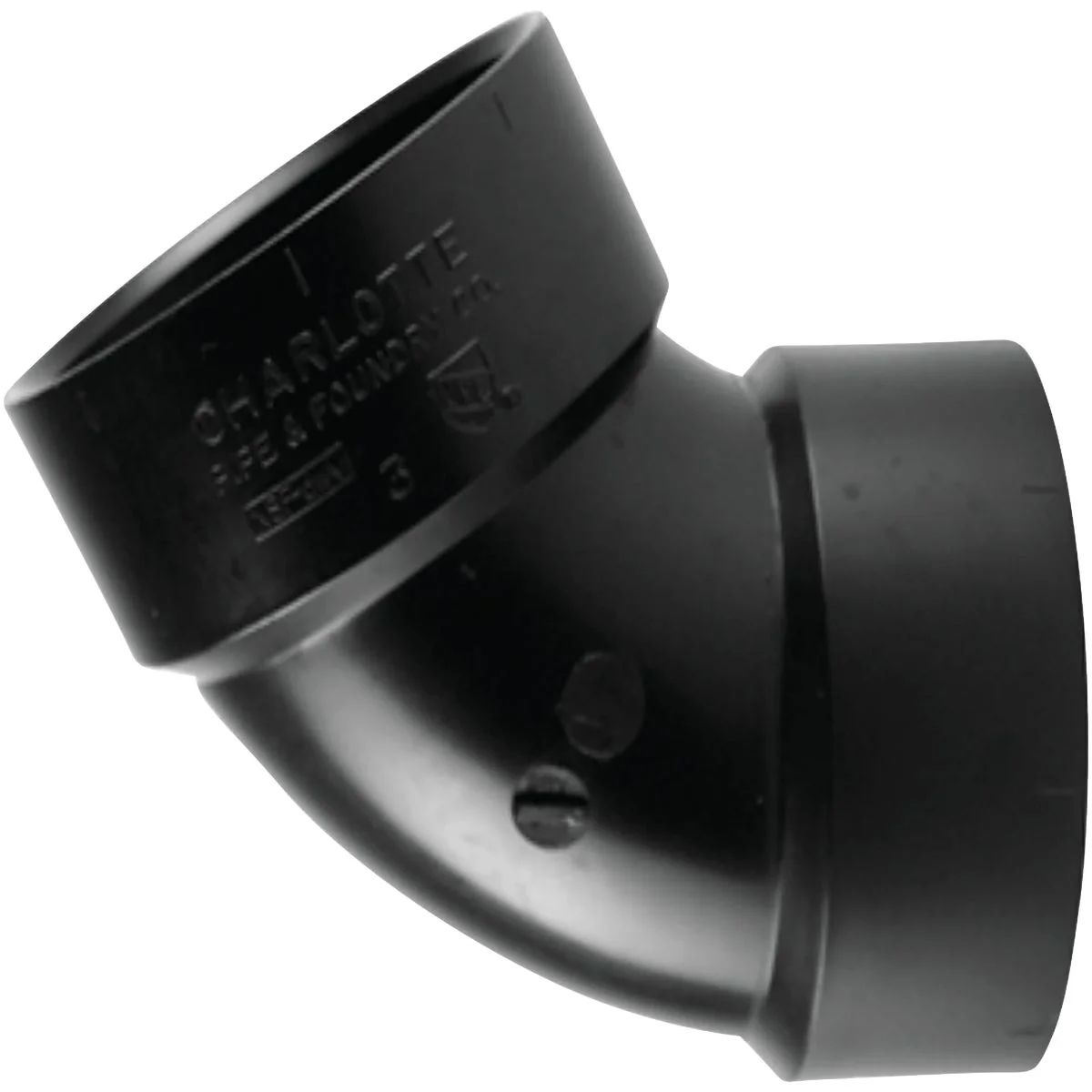 Innovative Charlotte Pipe 1-1 2 In. Hub x Hub 60 Deg. ABS Elbow 1 6 Bend Fast