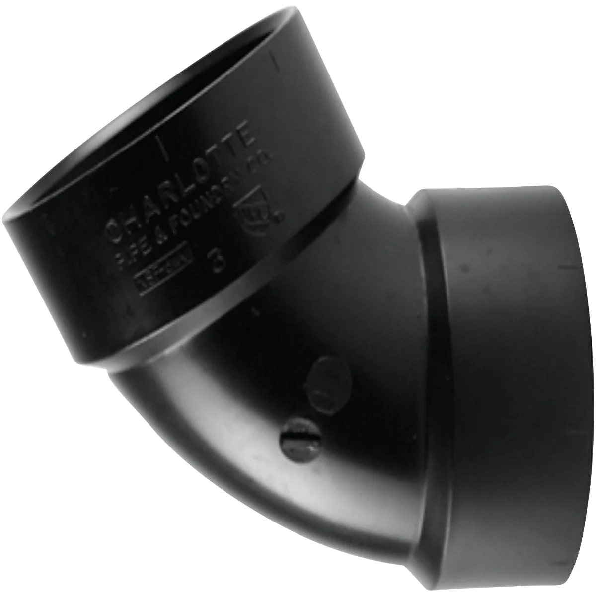 Refined Charlotte Pipe 4 In. Hub x Hub 60 Deg. ABS Elbow 1 6 Bend Consistent