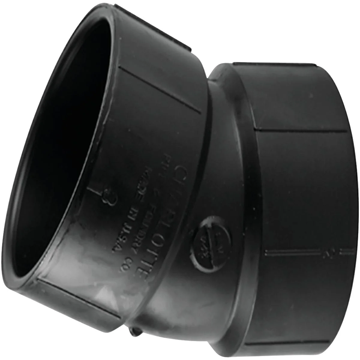 Verified Charlotte Pipe 2 In. Hub x Hub 22-1 2 Deg. ABS Elbow 1 16 Bend Professional