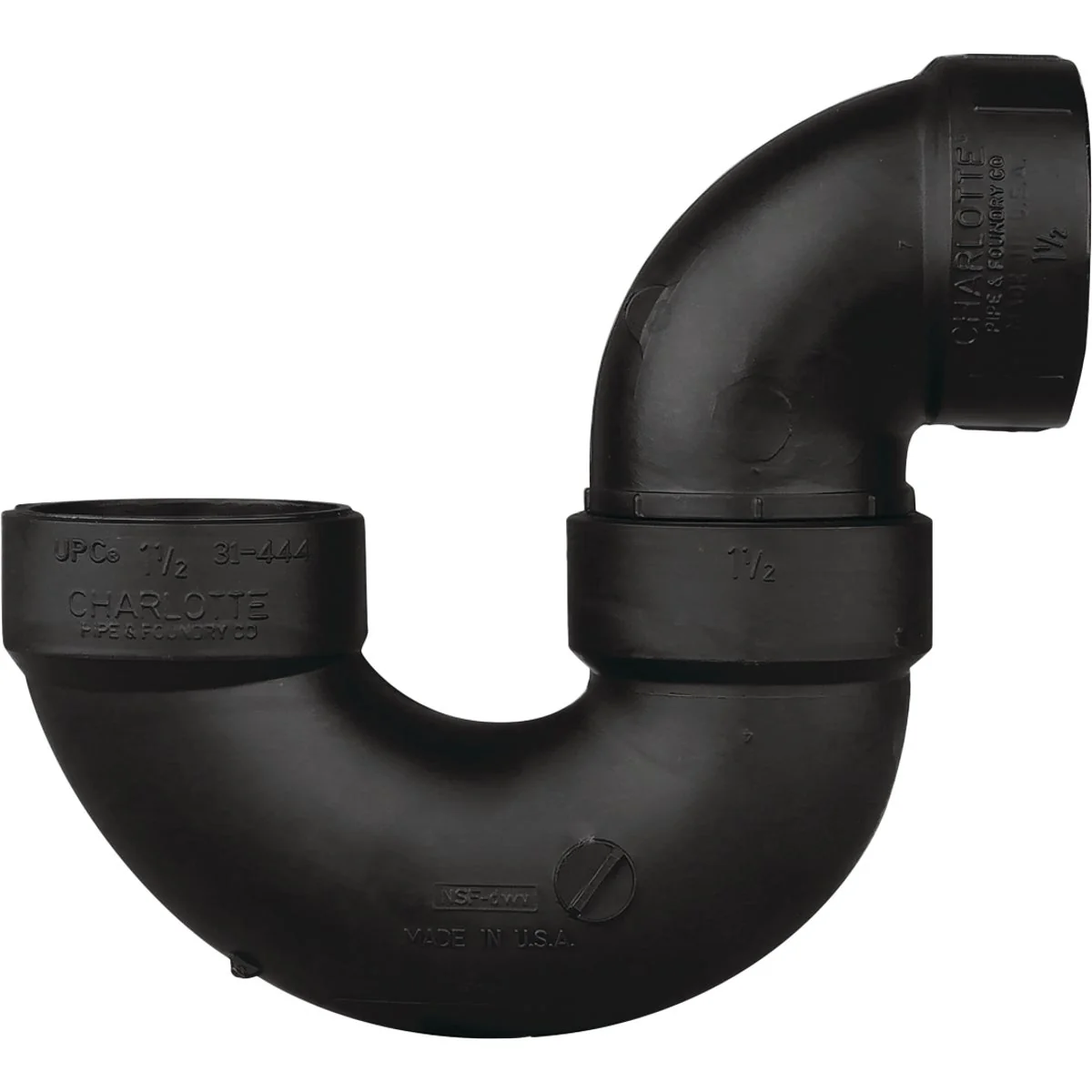 Advanced Charlotte Pipe 1-1 2 In. Black ABS P-Trap Trendy