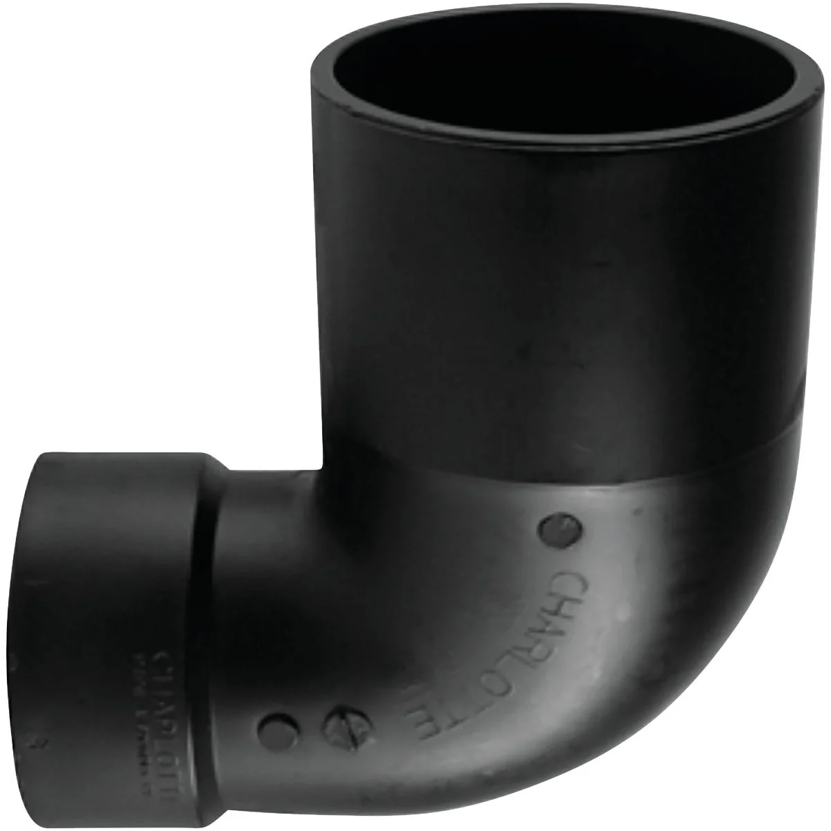 Smart Charlotte Pipe 4 In. x 3 In. Spigot x Hub 90 Deg. Reducing Closet Bend ABS Elbow 1 4 Bend Breathable