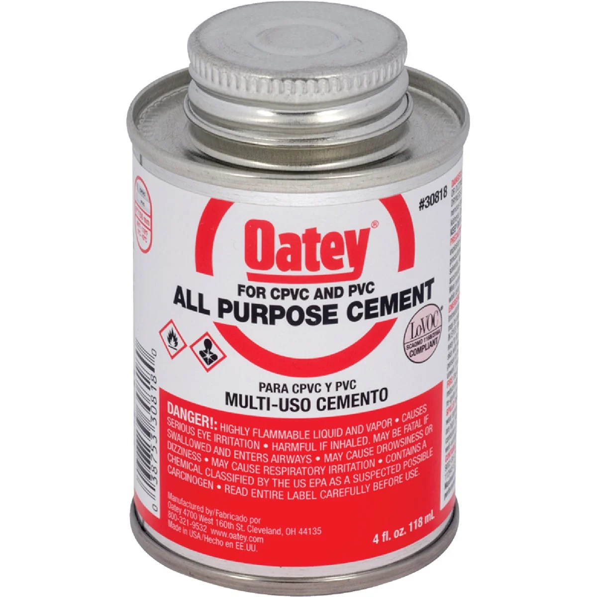 Smart Oatey 4 Oz. Heavy Bodied Clear Multi-Purpose Cement for CPVC and PVC Verified