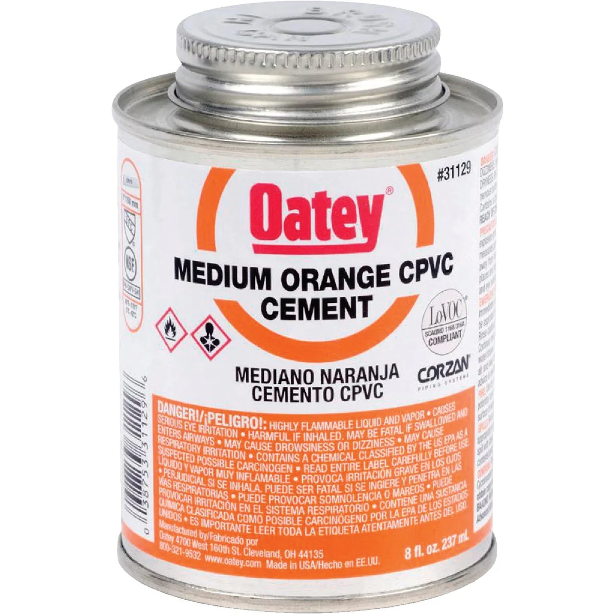 Secure Oatey 8 Oz. Medium Bodied Orange CPVC Cement Next-Generation