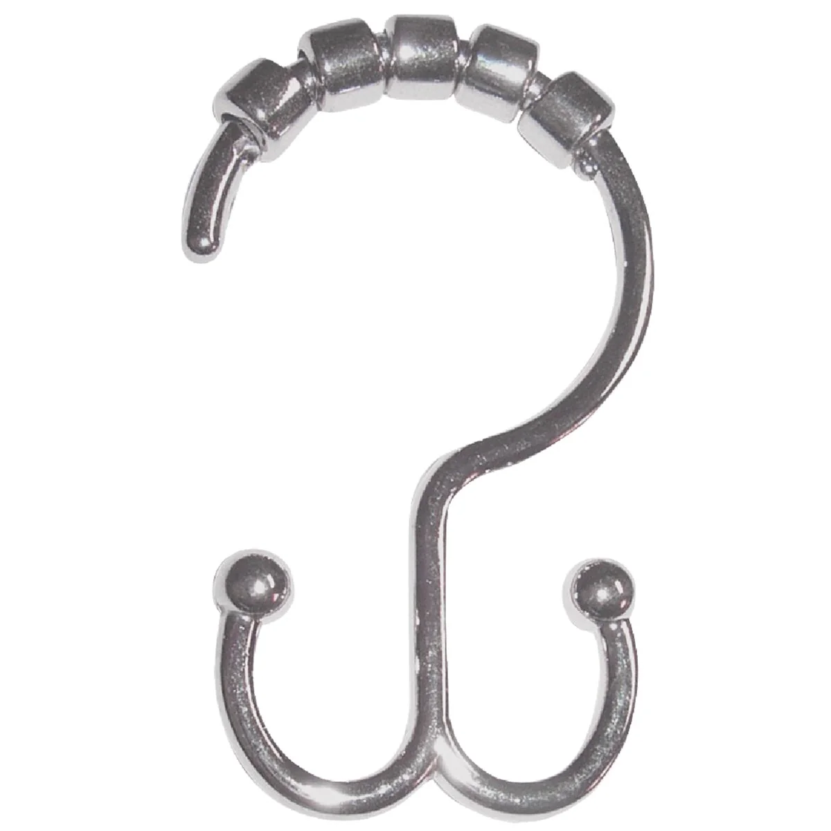 Long-Lasting Zenith Zenna Home Chrome Double Roller Shower Curtain Hook 12 Count Proven