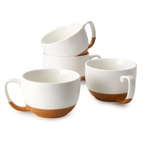 Smooth Beige Coffee Mugs Set of 4 24 Count Top-Quality