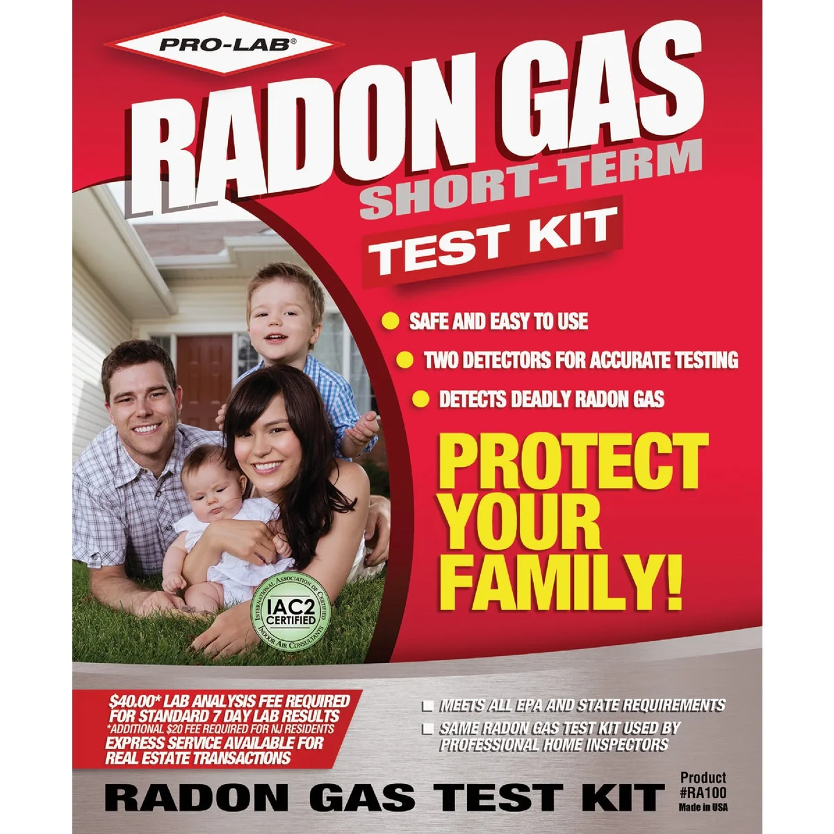 Crafted Pro Lab Radon Test Kit Environmentally Friendly