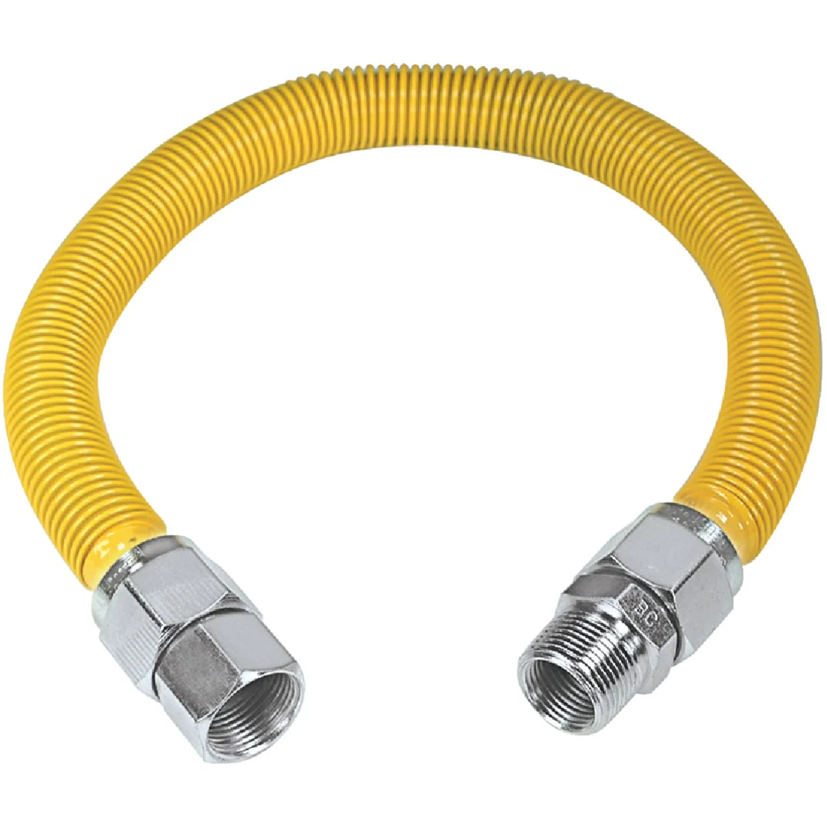 Pure Dormont 1-1 4 In. OD x 36 In. PVC Coated Stainless Steel Gas Connector 1 In. MIP Tapped 3 4 In. FIP x 1 In. FIP Exceptional
