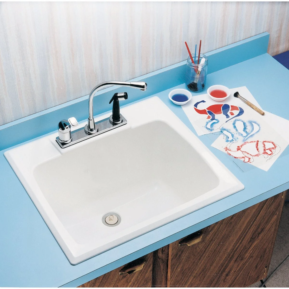 Long-Lasting Mustee Drop-In 17 Gallon 22 In. x 25 In. Countertop Sink Tub High-End