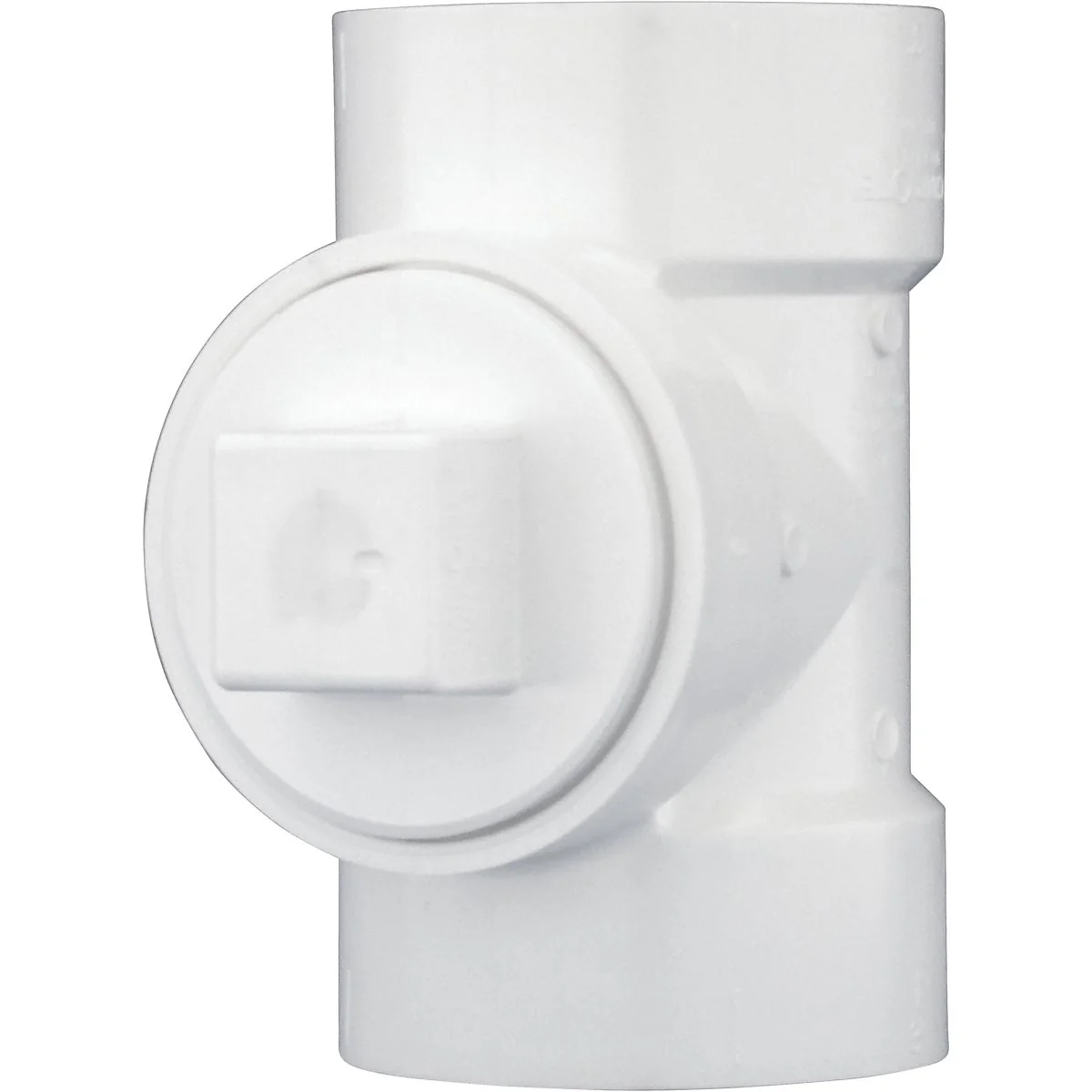 Pure Charlotte Pipe 3 In. Test PVC Tee with Toe Saver Plug Comfortable
