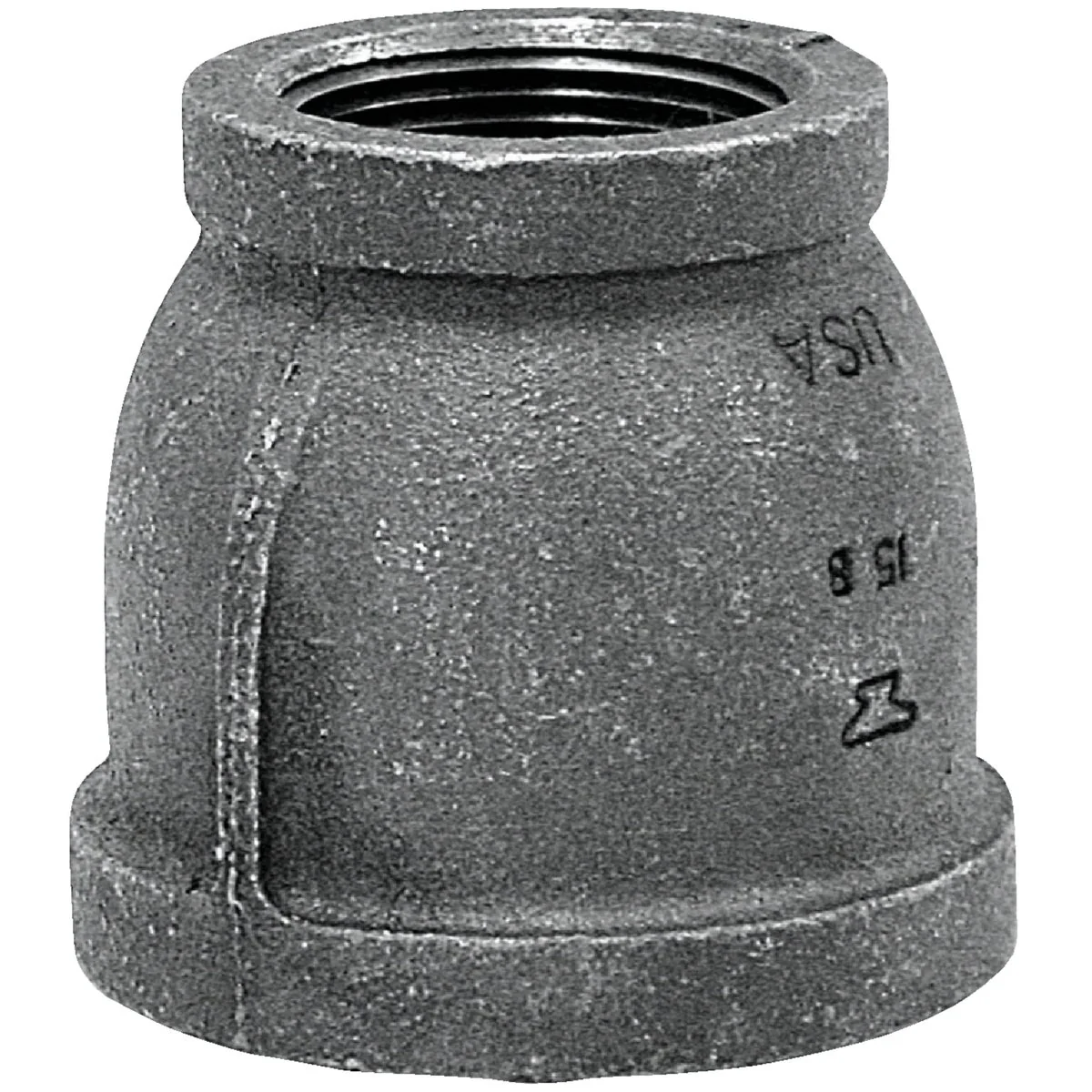 Pure Anvil 2 In. x 1-1 2 In. Malleable Black Iron Reducing Coupling Selected