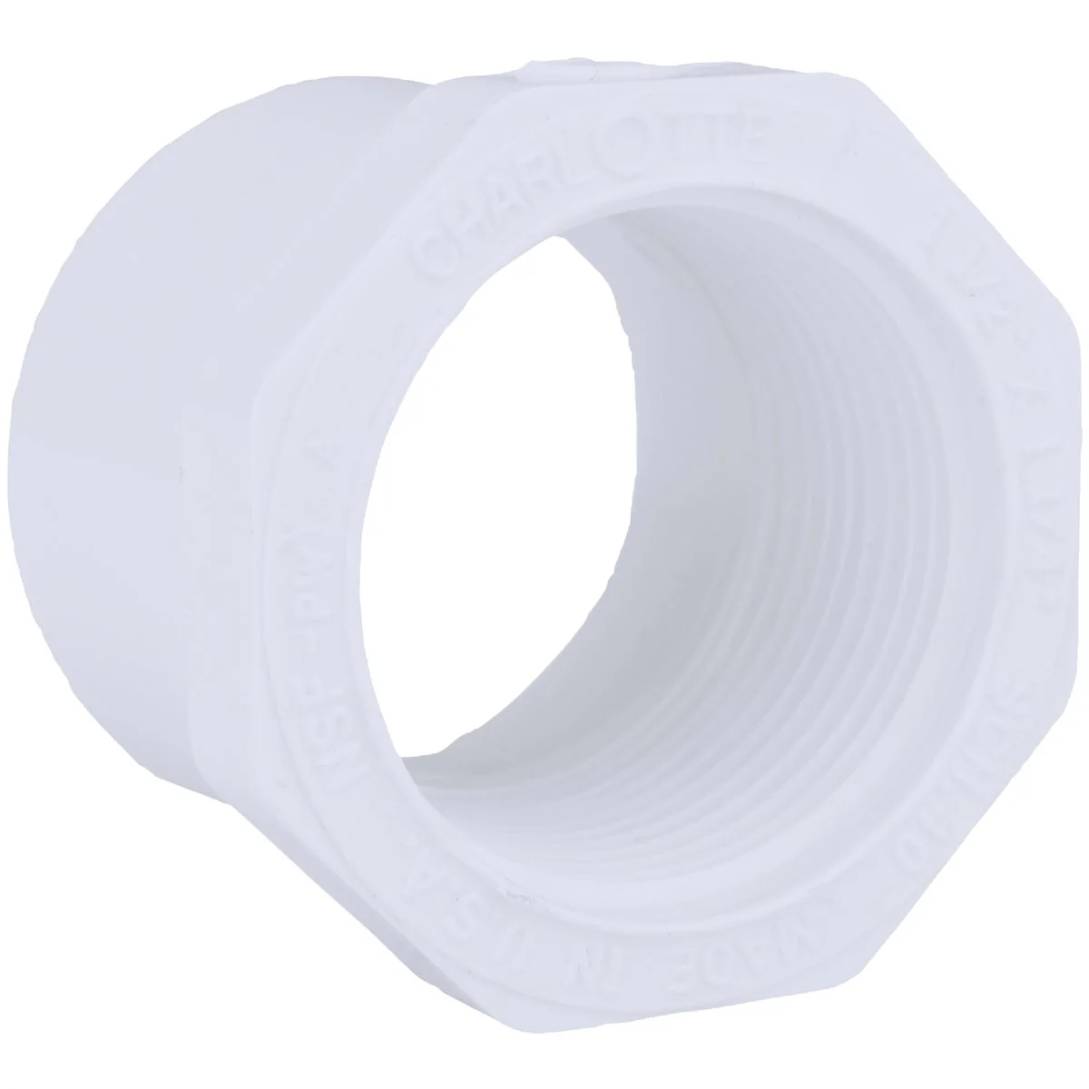 Elegant Charlotte Pipe 1-1 2 In. SPG x 1-1 4 In. FPT Schedule 40 PVC Bushing Organic