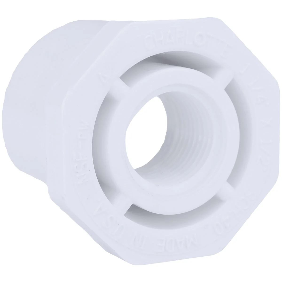 Breathable Charlotte Pipe 1-1 4 In. SPG x 1 2 In. FPT Schedule 40 PVC Bushing Original Design