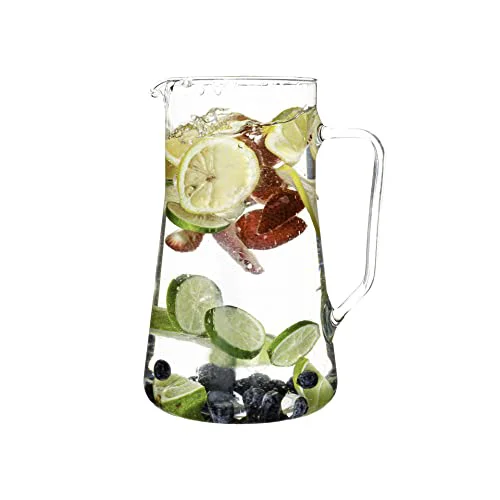 Sustainable Large Glass Pitcher With Spout Fine Crafted