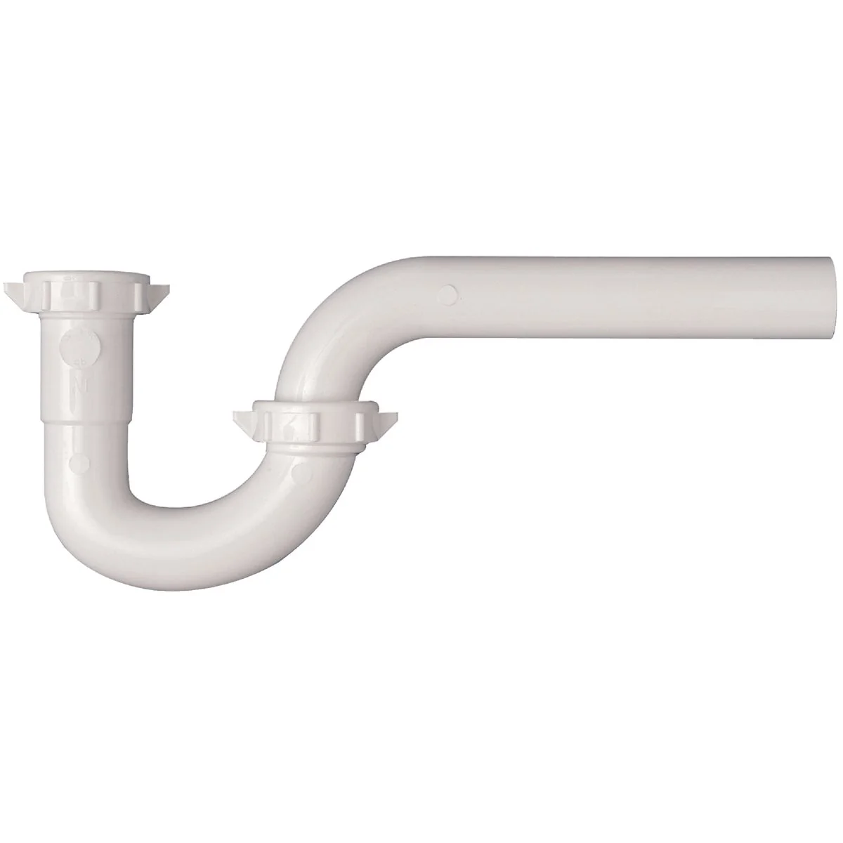 Secure Do it 1-1 4 In. x1-1 4 In. White Plastic P-Trap Flexible